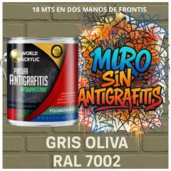 EPOXY - PINTURA PU ANTIGRAFITIS - ULTRA PROTECTOR - GALÓN GRIS OLIVA