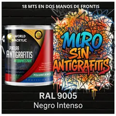 EPOXY - PINTURA PU ANTIGRAFITIS - ULTRA PROTECTOR - GALÓN NEGRO INTENSO