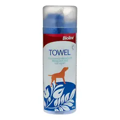 BIOLINE - Toalla De Baño Absorbente Para Mascotas Perros Azul