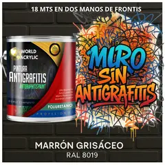 EPOXY - PINTURA PU ANTIGRAFITIS - ULTRA PROTECTOR - GALÓN MARRÓN GRISÁCEO