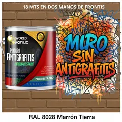 EPOXY - PINTURA PU ANTIGRAFITIS - ULTRA PROTECTOR - GALÓN MARRÓN TIERRA