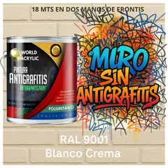 EPOXY - PINTURA PU ANTIGRAFITIS - ULTRA PROTECTOR - GALÓN BLANCO CREMA