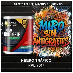 EPOXY - PINTURA PU ANTIGRAFITIS - ULTRA PROTECTOR - GALÓN NEGRO TRÁFICO