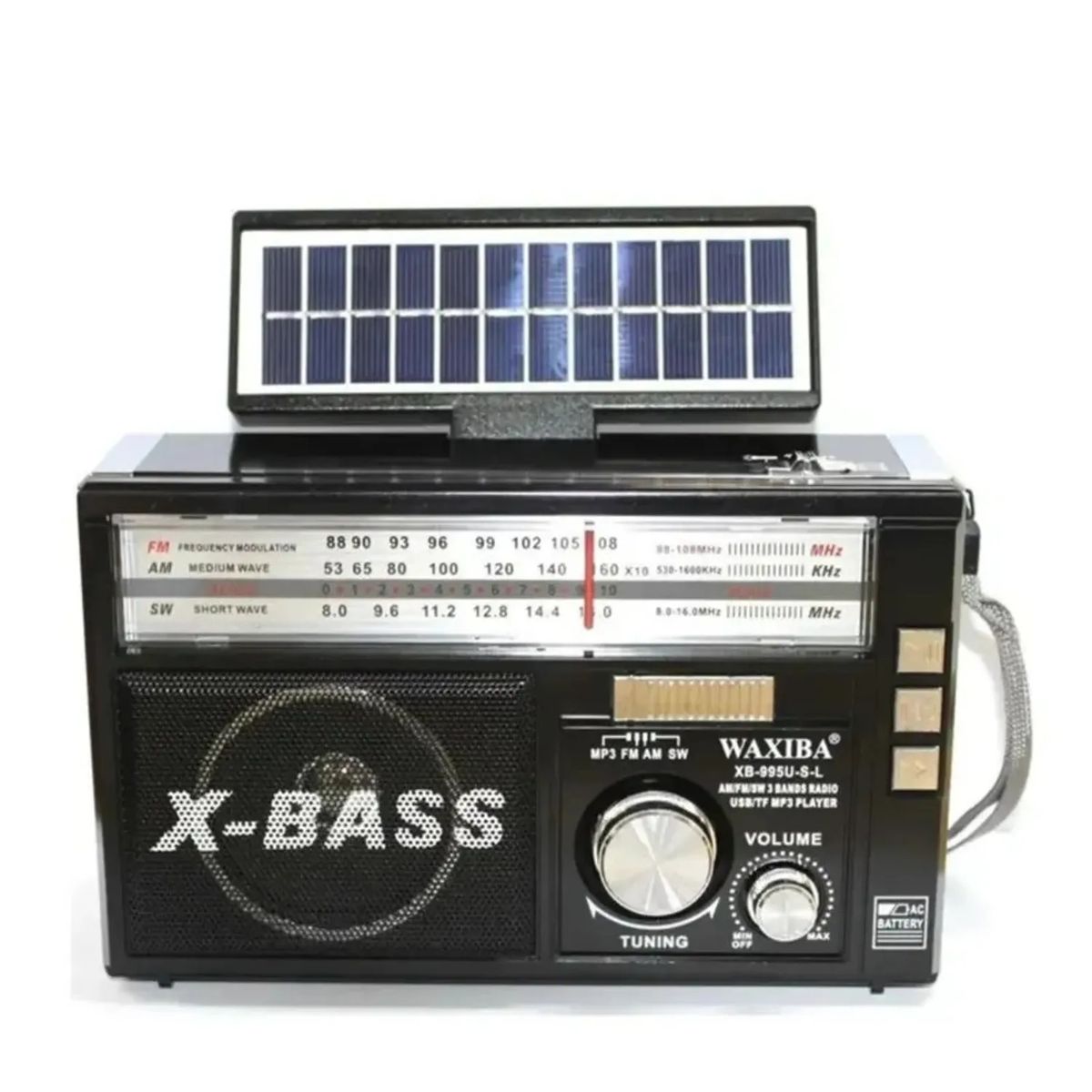 MOVI - Radio AM-FM con Linterna Panel solar Recargable
