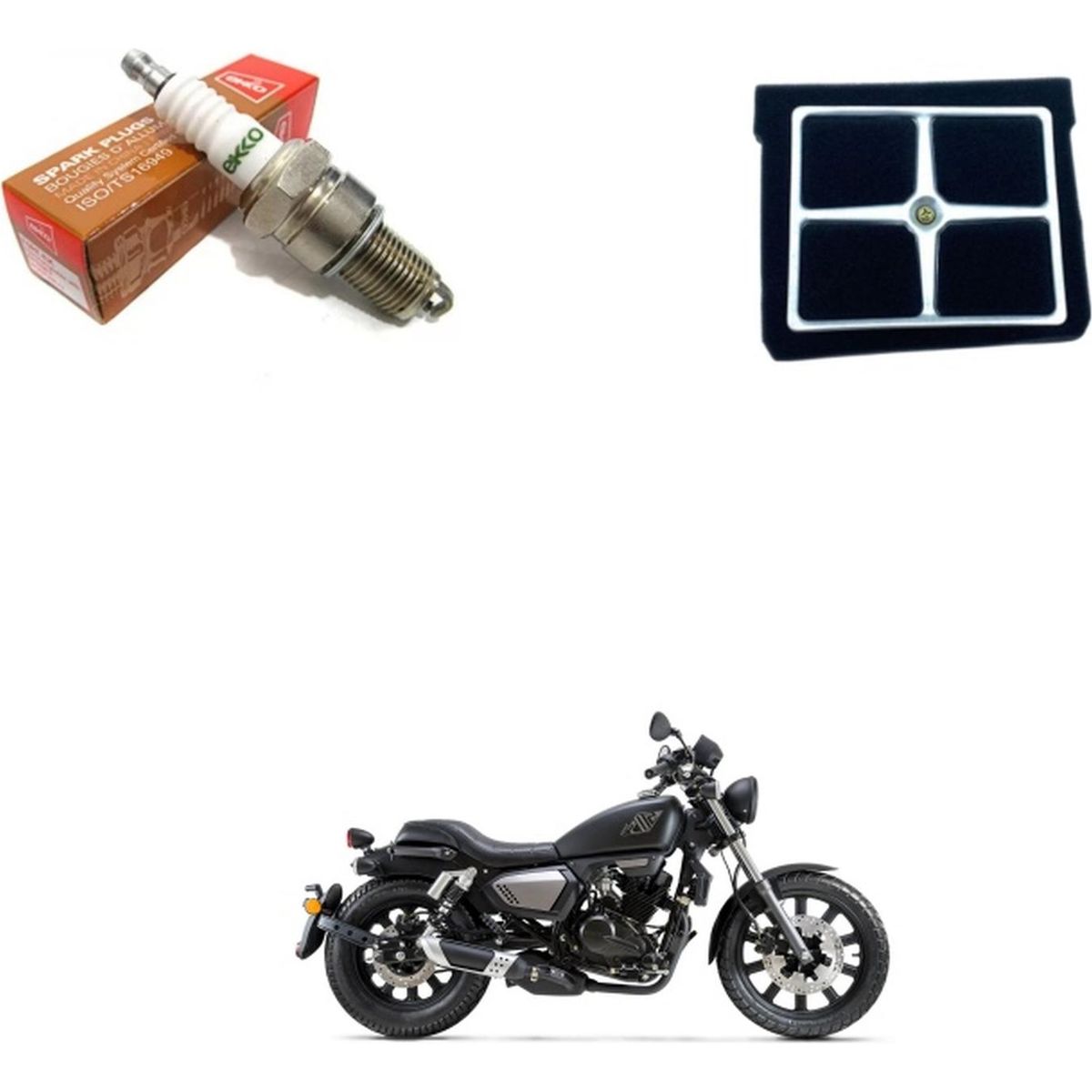 GENERICO - Kit Mantencion Keeway K-light 202 / Filtro Original + Bujia