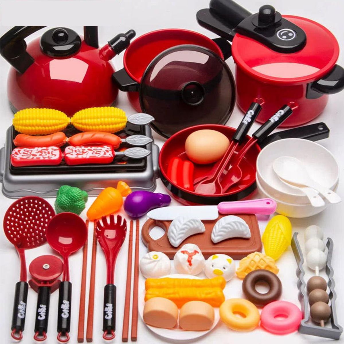 KINDA NICE - 51piezas Juego De Juguetes De Cocina Para Niños Pequeños