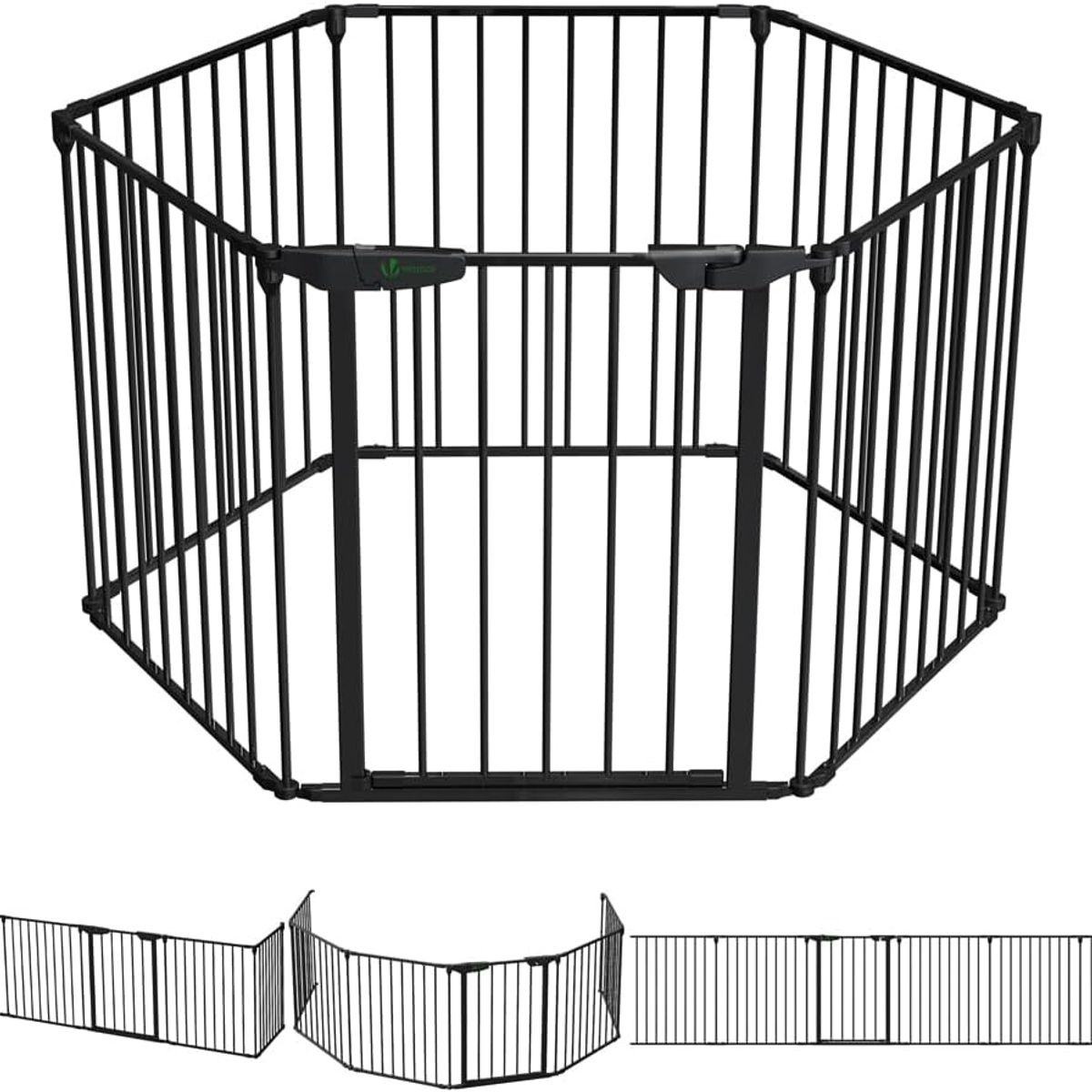 KUANGYE - Barrera Seguridad 6 Paneles Para Bebés,Rejilla Protección de Metal para Chimenea Puertas Escaleras
