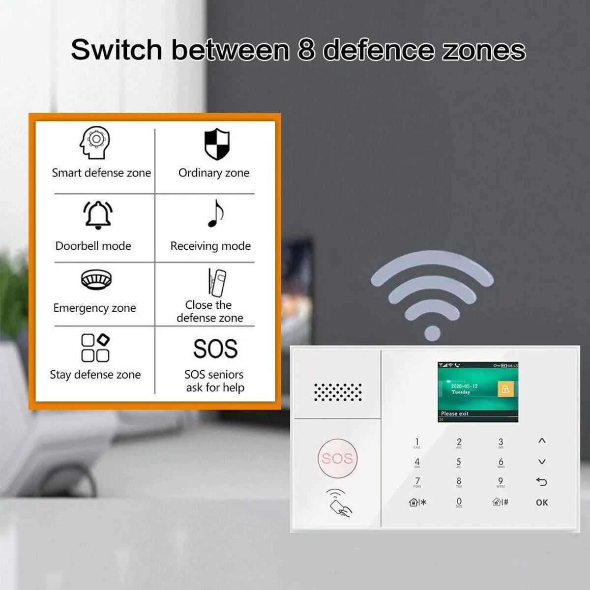 KUANGYE - Kit Sistema De Alarma G30 Inalámbrico Gsm 4GWiFi Alexa Googlehome Para Seguridad En El Hogar