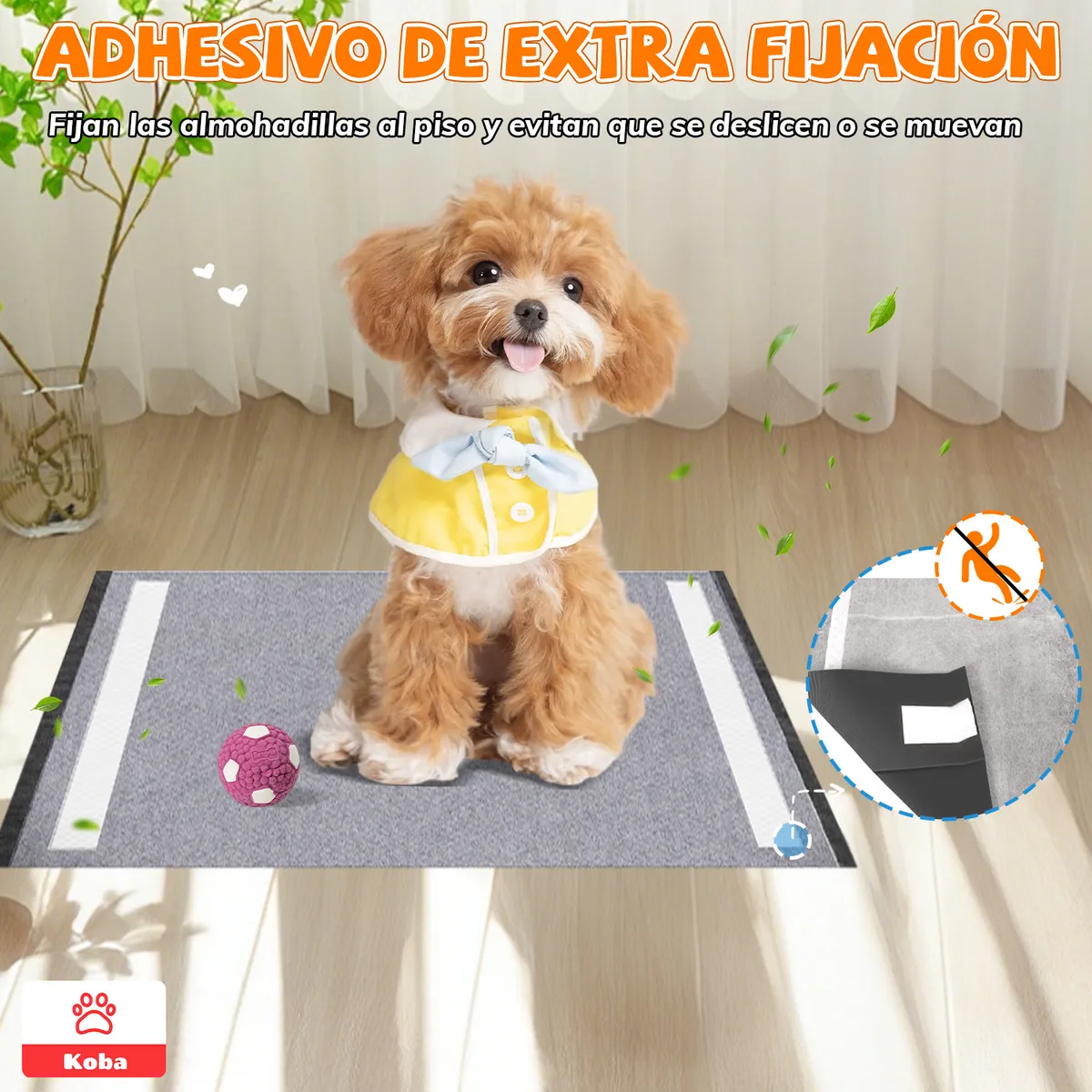 KOBA - 50 Pañales Para Perro Sabanillas Entrenamiento De Carbón 45x60cm