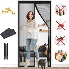 GENERICO - 90x210cm Cortina Magnética De Malla Suave Para Puertas