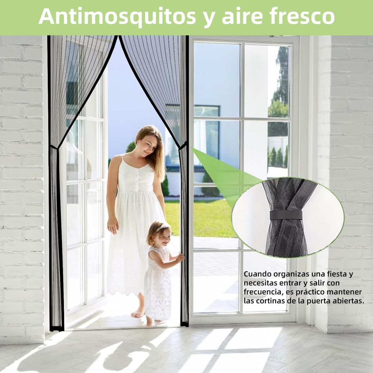 GENERICO - 90x210cm Cortina Magnética De Malla Suave Para Puertas