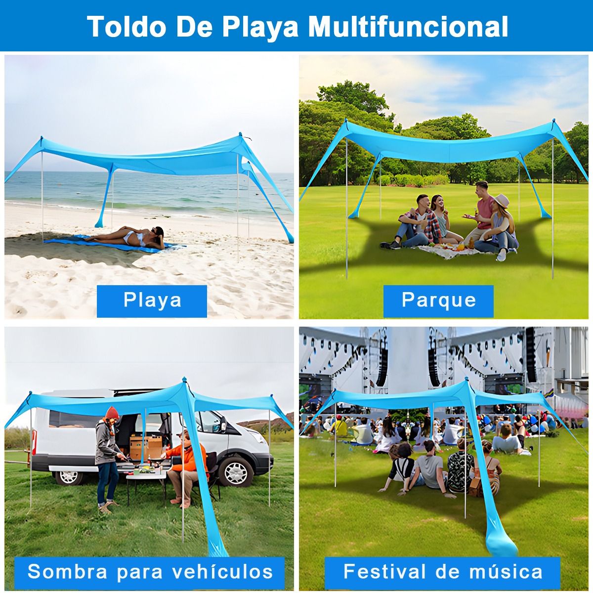AFVENTURA - Carpa Toldo De Playa Lona Sombrilla Protector Tienda Campaña