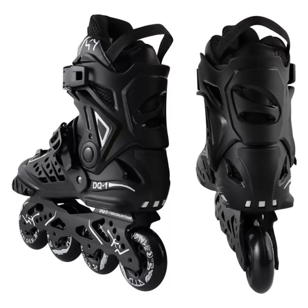 EASY FIT - Patines En Linea Ajustables Roller Profesionales Negro