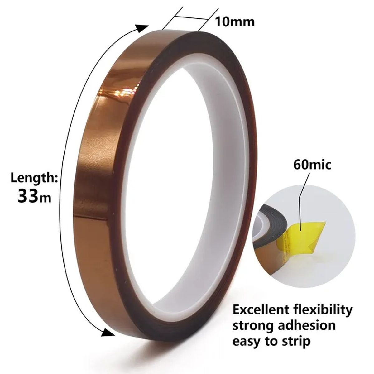 GENERICO - 10 Rollo Cinta Térmica Sublimación 10mm X 33metros