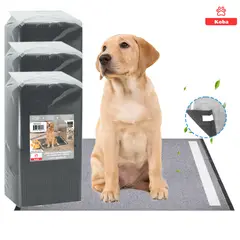 KOBA - 120 Pañales Para Perro Sabanillas Entrenamiento De Carbón Talla L 60x60cm