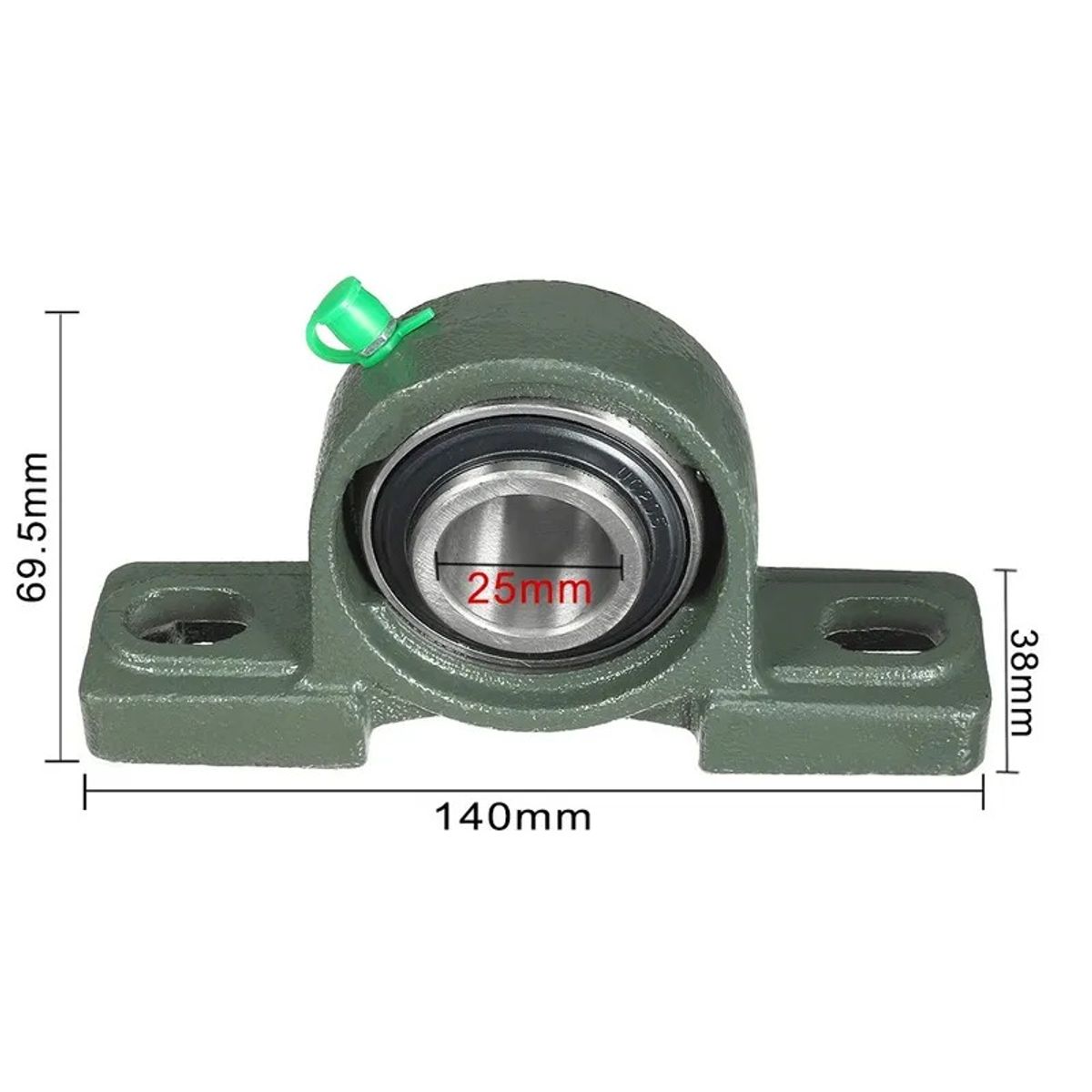 GENERICO - 2pcs Ucp205 Soporte Con Rodamiento Chumasera 25mm