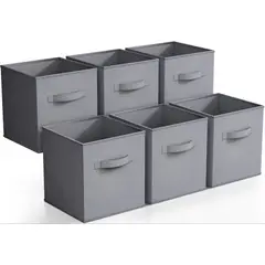 KINDA NICE - 6 Cajas De Almacenamiento Cuadradas Plegables Sin Tapa