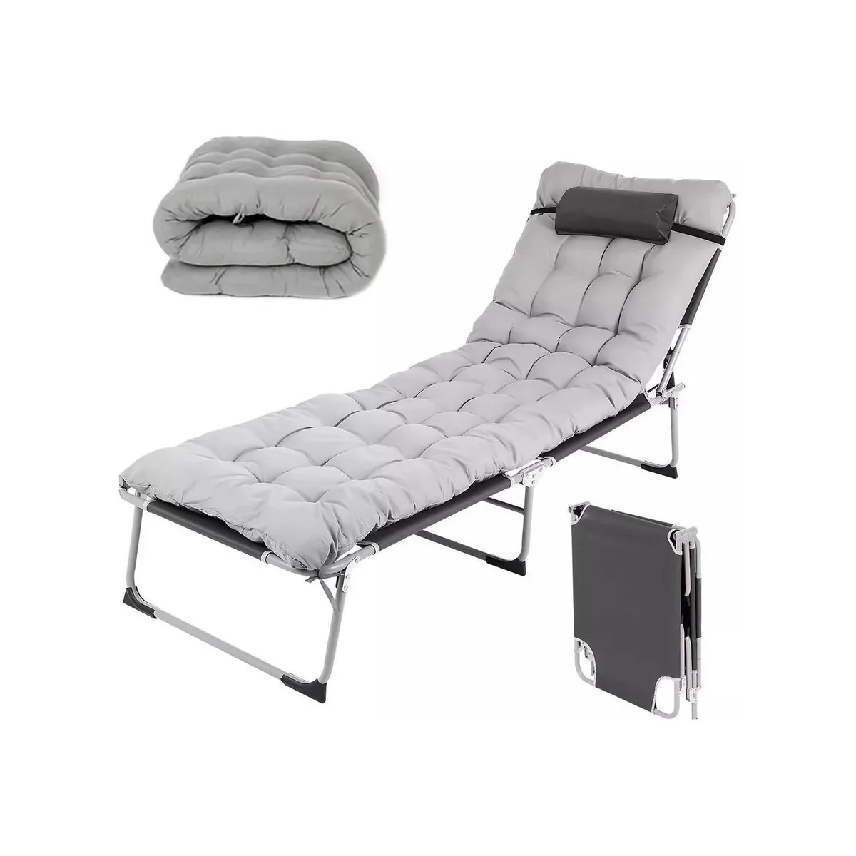 U BUY - Cama Portatil Plegable De Reforzado Con Colchon Desmontable