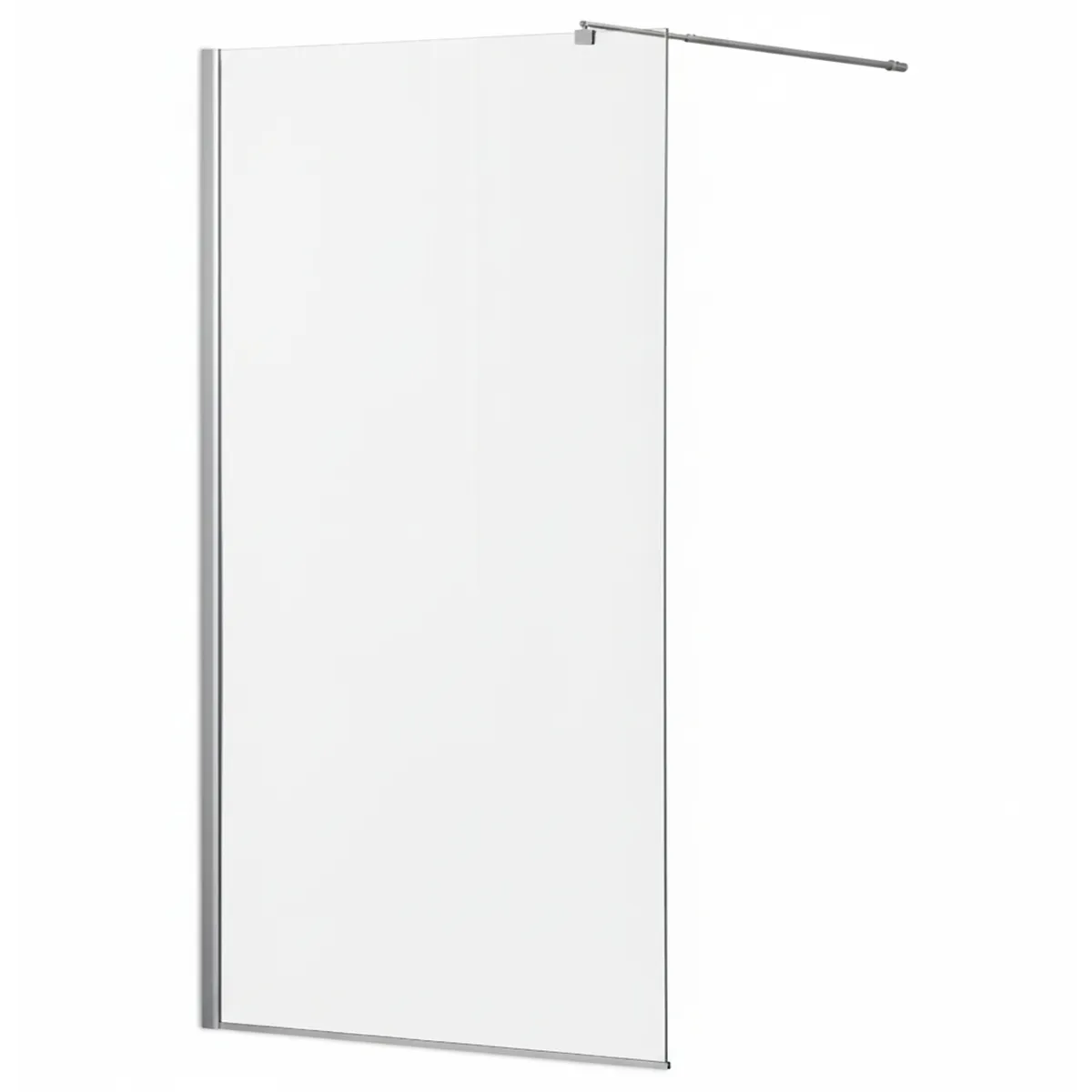 JOYTEK - Mampara Fija de Baño Joytek 190×110 cm Vidrio Templado Transparente 8 mm