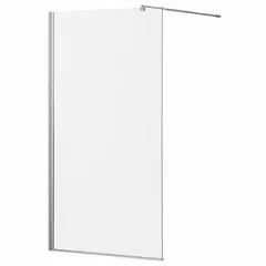 JOYTEK - Mampara Fija de Baño 190×110 cm Vidrio Templado Transparente 8 mm
