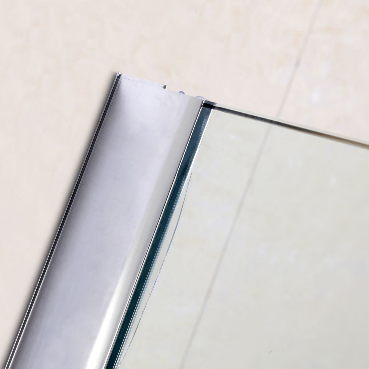 JOYTEK - Mampara Fija de Baño Joytek 190×110 cm Vidrio Templado Transparente 8 mm