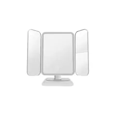 GENERICO - Espejo Iluminado Para Maquillaje Espejo De Tocador Plegable - Blanco