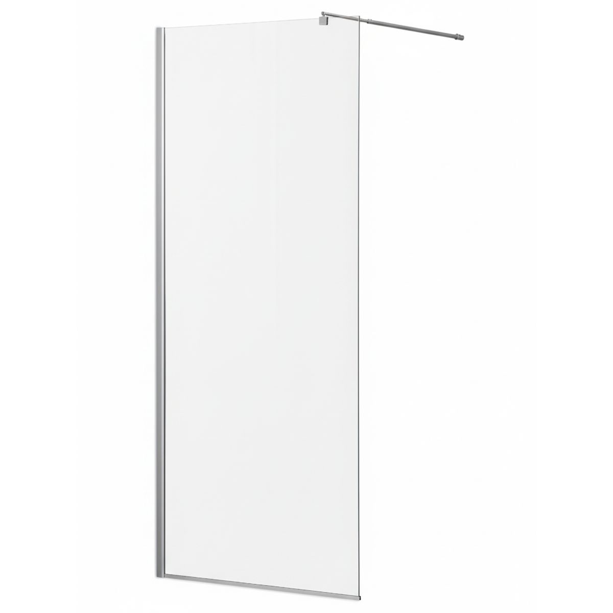 JOYTEK - Mampara Fija de Baño 190×90 cm Vidrio Templado Transparente 8 mm