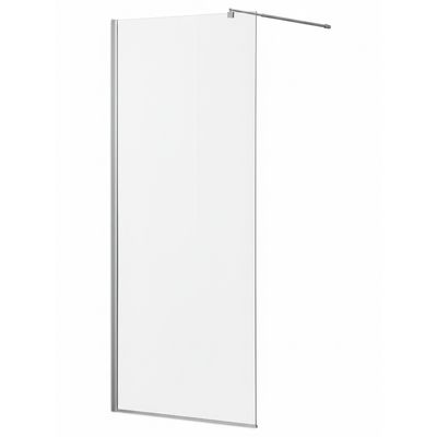Imagen 2 del producto Mampara Fija de Baño 190×90 cm Vidrio Templado Transparente 8 mm