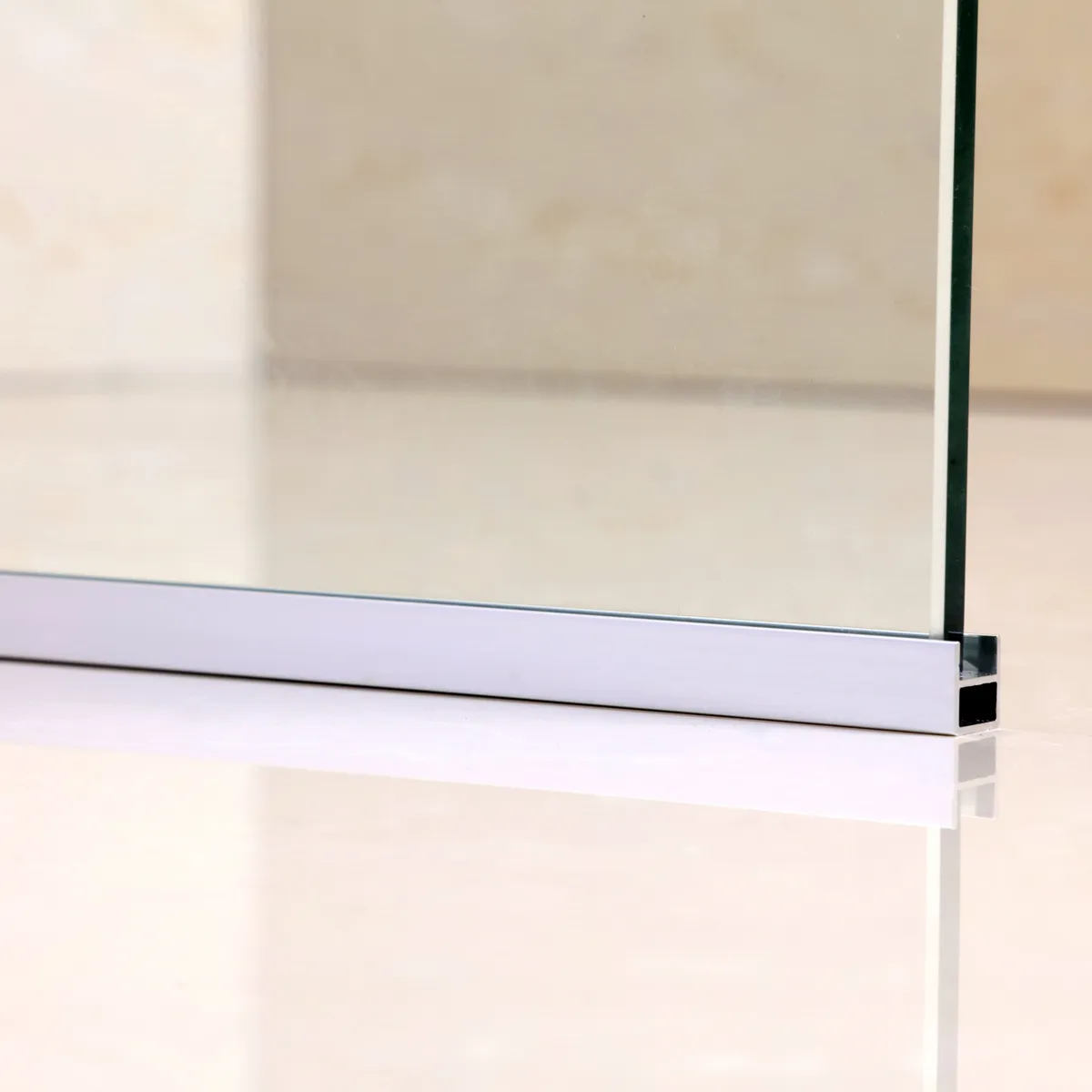 JOYTEK - Mampara Fija de Baño 190×100 cm Vidrio Templado Transparente 8 mm