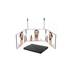 GENERICO - Espejo Cuadrado Bienok 3 Vías De Corte De Pelo Color Negro 2 - Negro