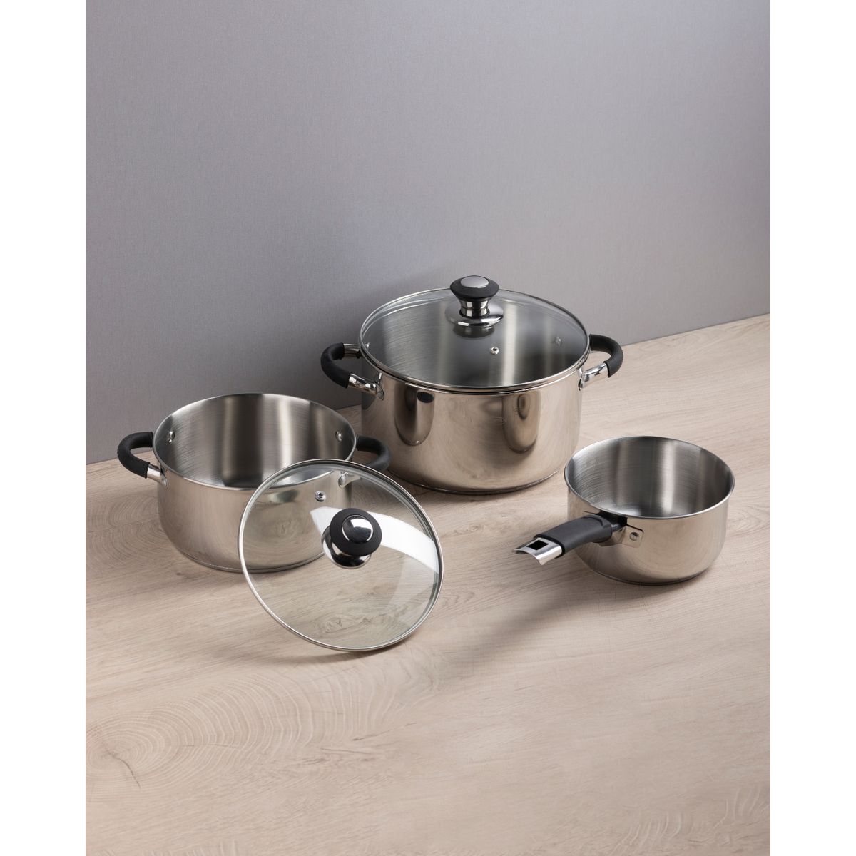 BERGNER - BATERIA 5 PIEZAS ACERO INOXIDABLE BILMA