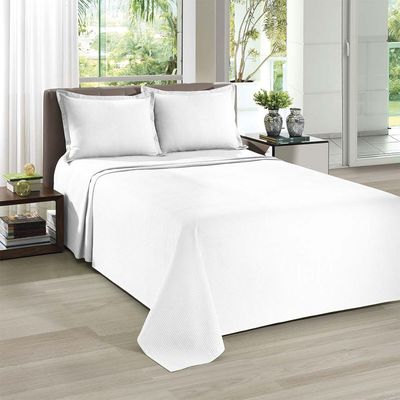 Imagen 2 del producto Colcha Piqué Döhler Blanca 2 plazas 100% Algodón HECHA EN BRASIL