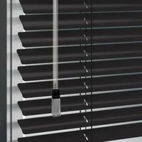 Persiana de aluminio Negra 130cm ancho x230cm alto Láminas 25mm