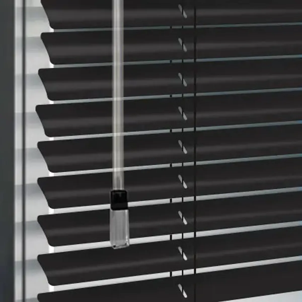 BERTEX - Persiana de aluminio Negra 165cm ancho x140cm alto Láminas 25mm BERTEX