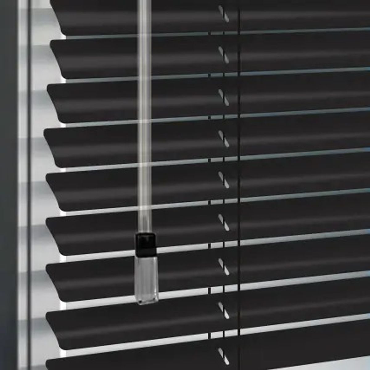 BERTEX - Persiana de aluminio Negra 165cm ancho x140cm alto Láminas 25mm BERTEX