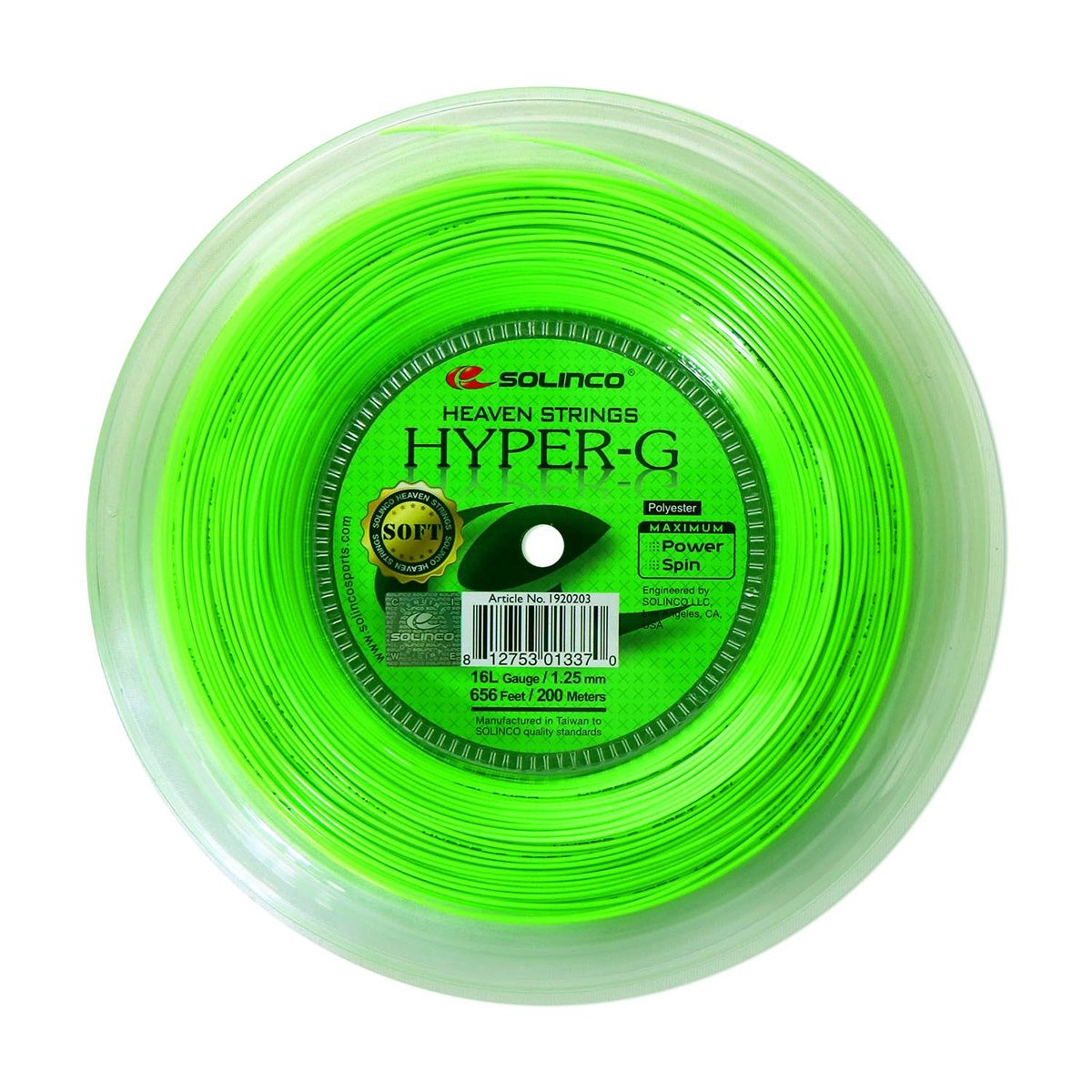 GENERICO - Rollo de Cuerda Solinco Hyper G Soft 1.20 - 200m