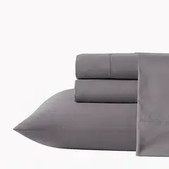 NAUTICA - Juego de sábanas 3piezas microfibra 1,5 plazas plomo