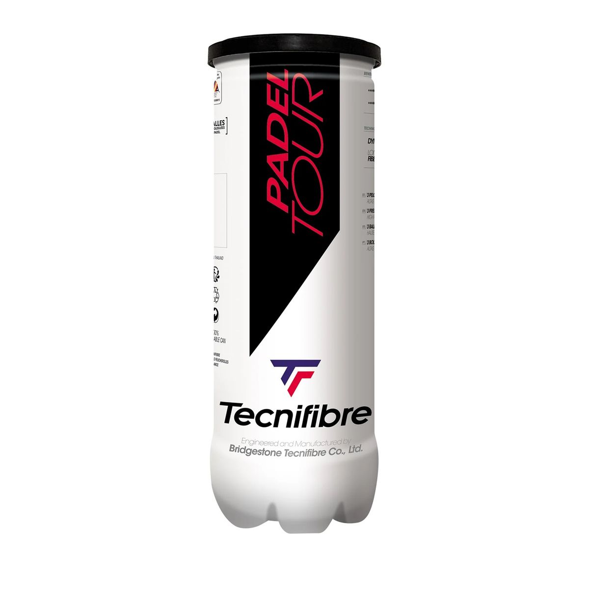TECNIFIBRE - Tarro de Pelotas Tecnifibre Padel Tour X3