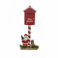 Letrero Buzon De Santa Decorativo Adorno De Navidad 33x14cm