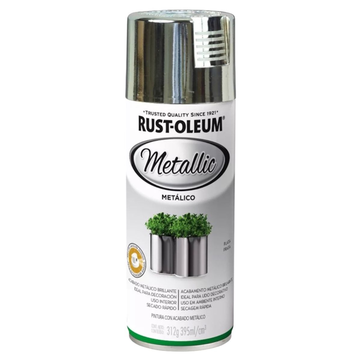 RUST OLEUM - Pintura Metallic Color Plata 395 ml Rust Oleum