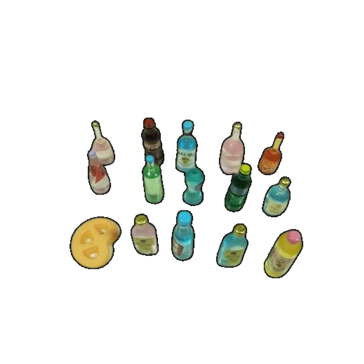 GENERICO - Pack 15 unds miniaturas de plastico 1 a 3 cm