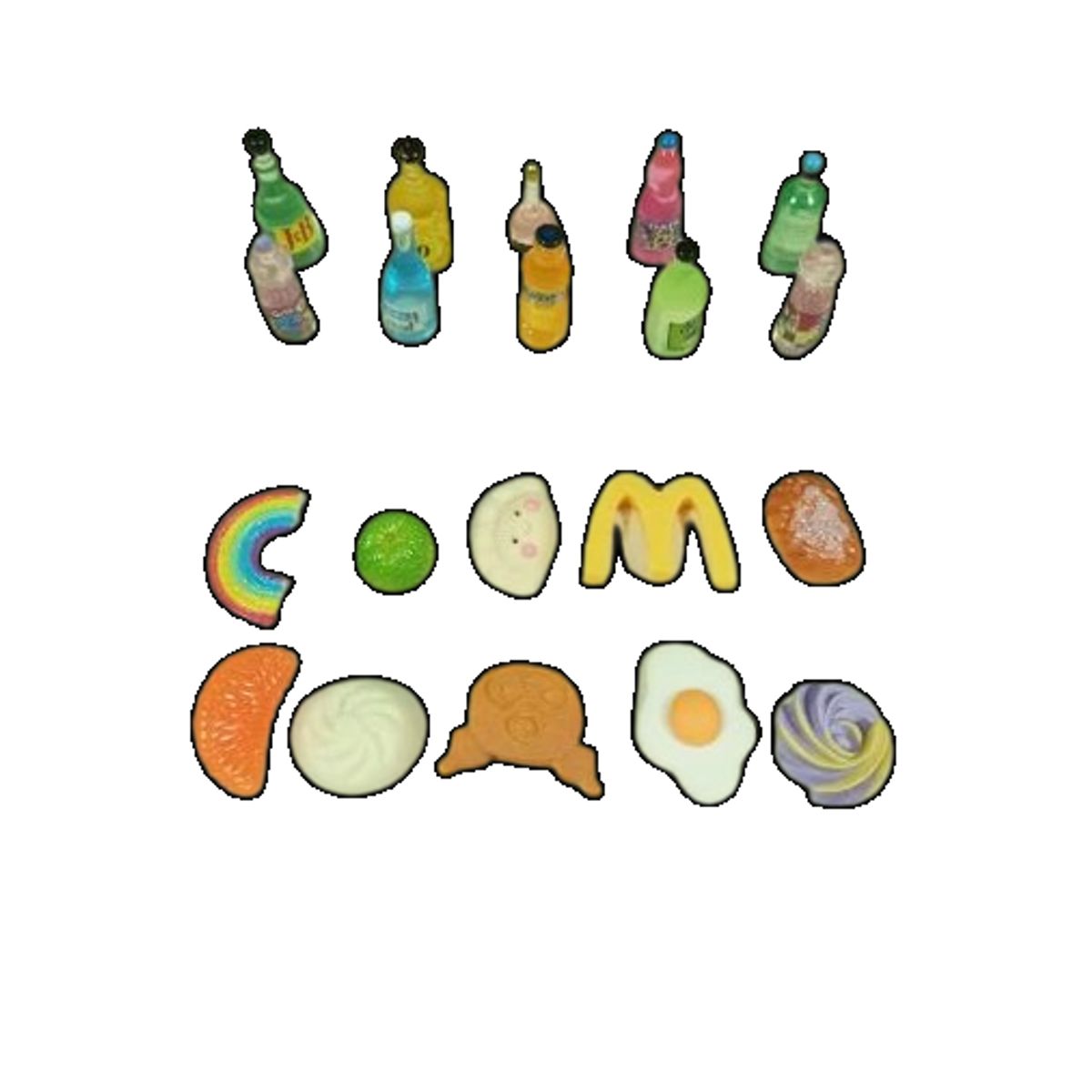 GENERICO - Pack 20 unds miniaturas de plastico 1 a 3 cm