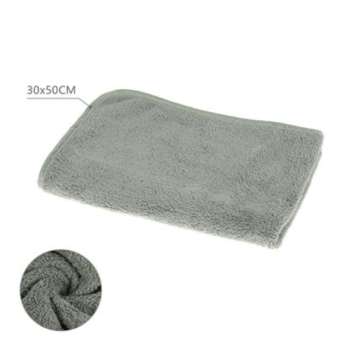 HOMEY - Set de 4 Toallas de Microfibra Color Verde 30x50cm