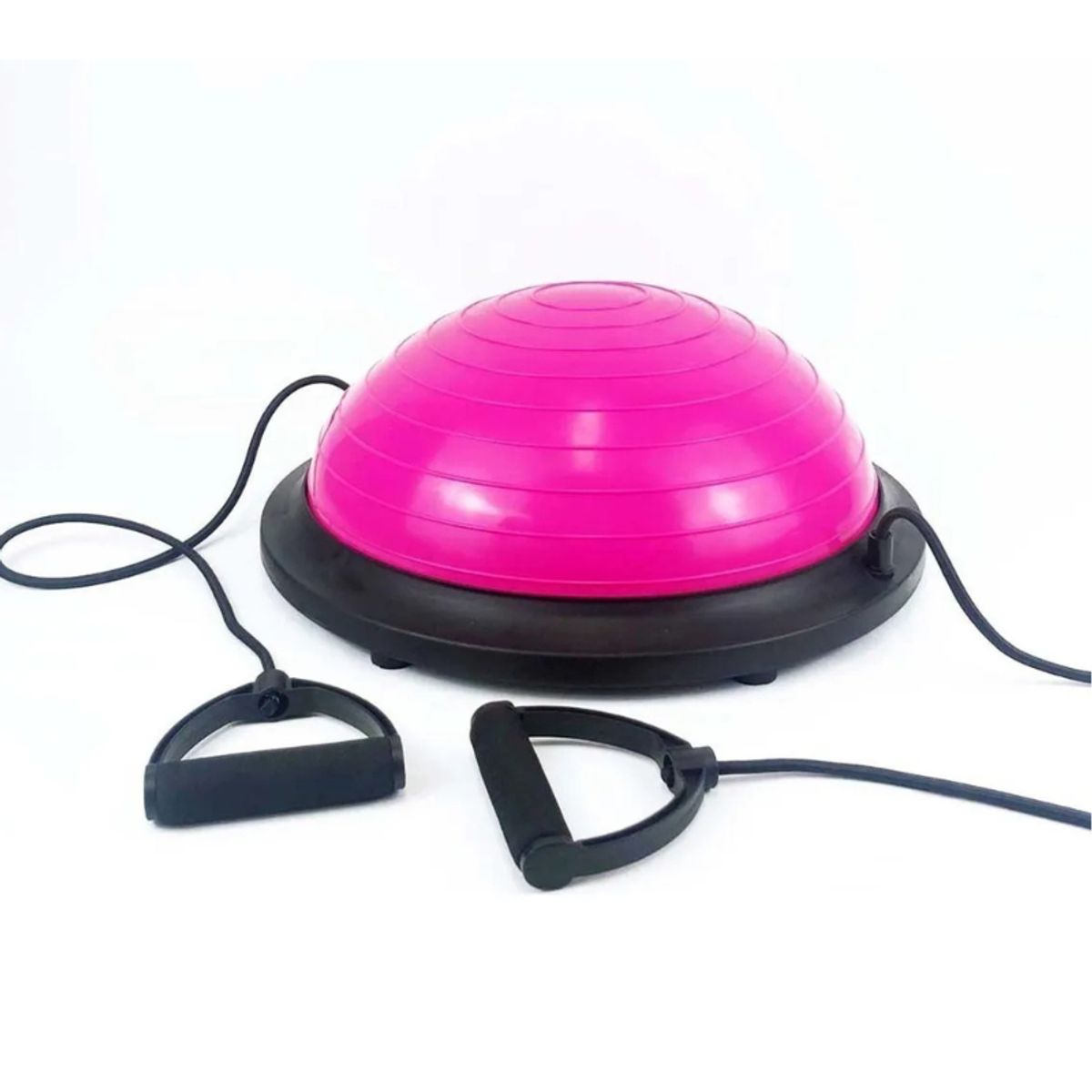 GENERICO - Pelota Bosu Medio Balon Con Manillas Yoga Pilates ROSA