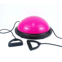 Pelota Bosu Medio Balon Con Manillas Yoga Pilates ROSA