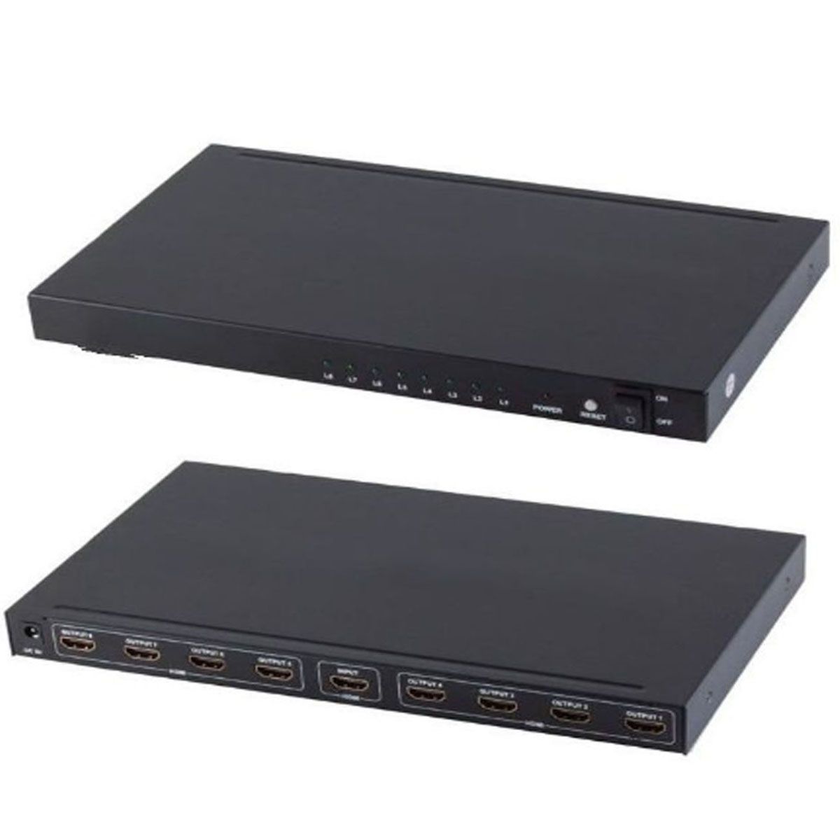 GENERICO - SPLITTER HDMI AMPLIFICADO 8 SALIDAS, V1.4 SOPORTA 3D
