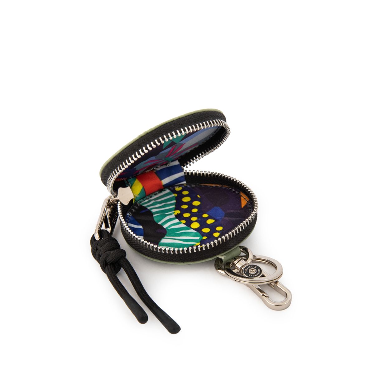 TRINUS - Llavero monedero tiara pequeña verde oliva