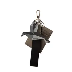 TRINUS - Llavero tarjetero berdi plateado oscuro