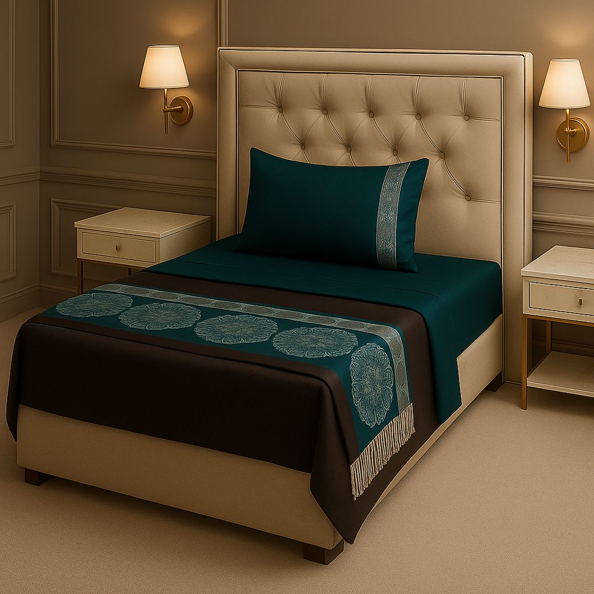 ARMONIA - Set de sábanas 1½ 144 hilos diseño 776 classic