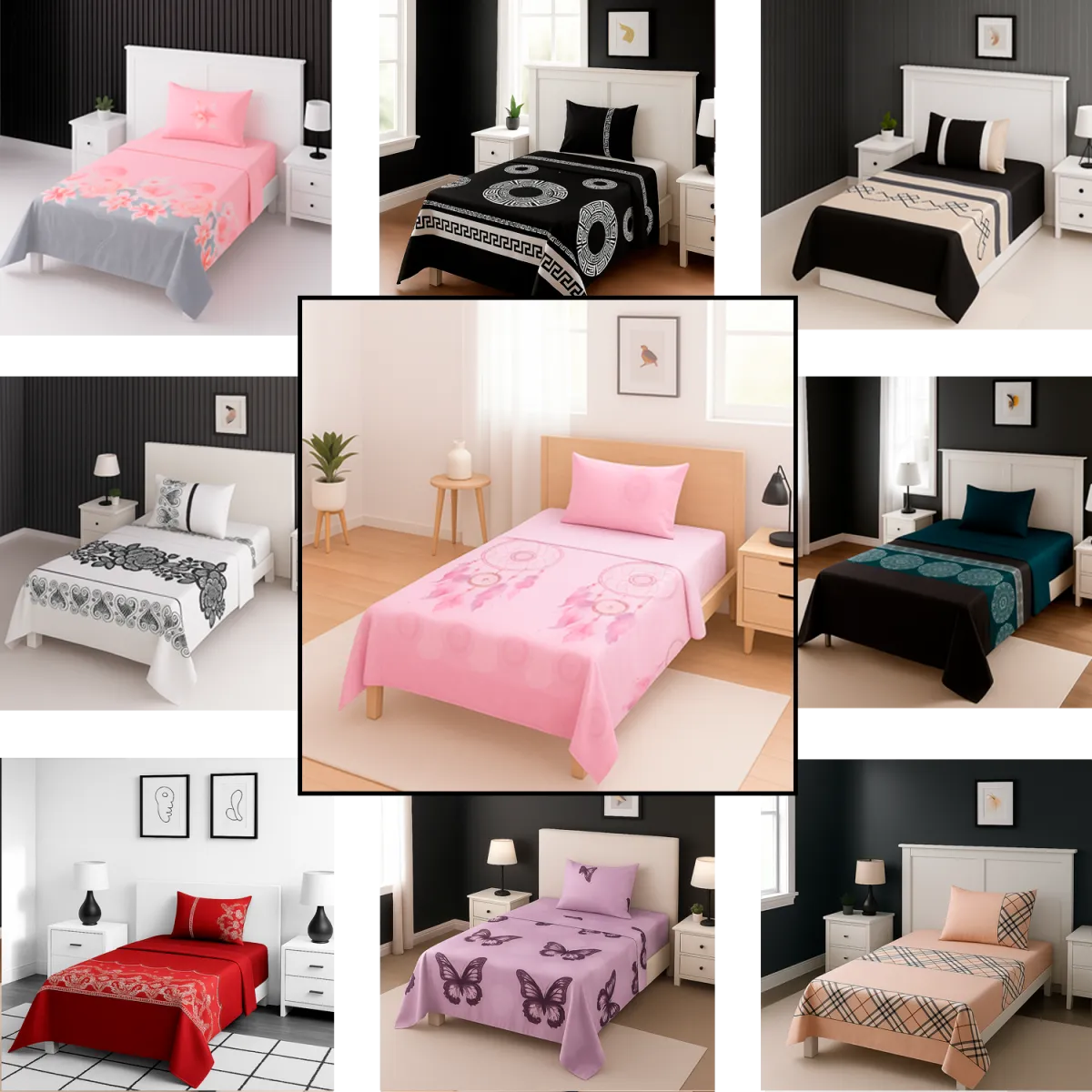 ARMONIA - Set de sábanas 1½ 144 hilos diseño 776 classic